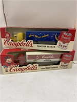 (2) Campbells Soup Tractor Trailer 1:64 Die Casts