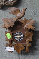 Wooden Cuckoo clock with bird finial