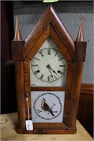 Gothic 8 day mantle clock by Chauncey Jerome, New
