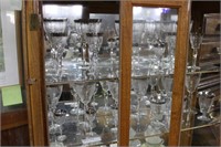 24 pcs Etched Stemware w/ silver overlay