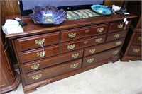 Chippendale style Cherry wood 10 drawer dresser,