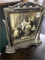 Two swing wood frames with  antique black and