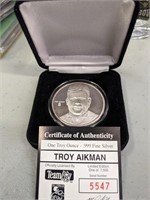 ! oz. Silver Troy Aikman Coin