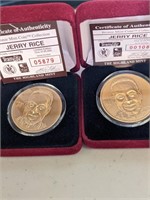 2 Jerry Rice Bronze Coins