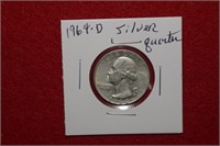 1964D Silver Quarter