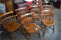 Six S. Bent & Sons Solid Maple Chairs. Excellent
