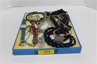 Tray of Chico's Jewelry: Watches, Necklaces,