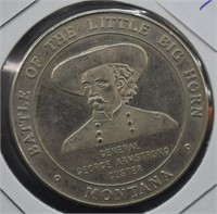 1964 Battle Of Little Bighorn Gen Custer Coin