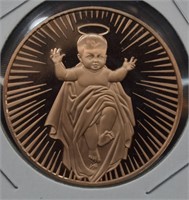 .999 Copper Proof Christ Angel Coin