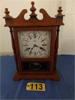 Welby Wood Cased Pendulum Clock & Key
