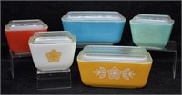 5Pcs Pyrex Refrigerator ware