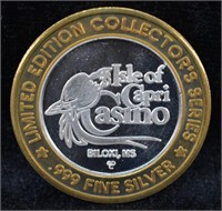 .999 Silver Isle Of Capris Biloxi, MS Casino Chip