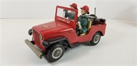 Vintage Japanese Fire Jeep Toy