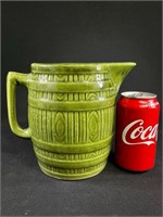 Unmarked Green Pottery Pitcher