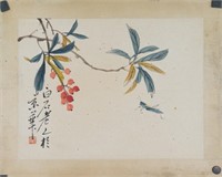Qi Baishi 1864-1957 Chinese Watercolor Flower Roll