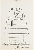 American Ink on Paper Signed SCHULZ