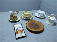 Japan dishes, flowered royal sealy China, wood