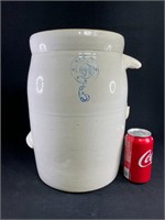 White Pottery Butter Churn Crock