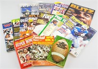 Lot of 14 Football Magazines and Other Memorabilia