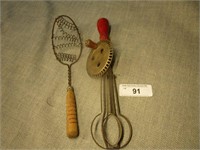 Vintage Wood Handled Kitchen Utensils