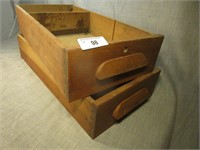Two Divided Wooden Drawers