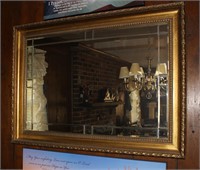 Quality Decorative Gold Framed etched  mirror