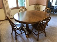 Cochrane Dining Room Table, 5 Chairs, 2 Leaves