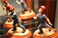 Pair Amrericas Pastime baseball figurines