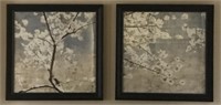 2 Framed Cherry Blossom Wall Pictures