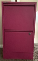Pink Bisley Metal Filing Cabinet
