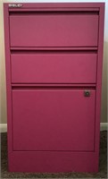 Pink Bisley Metal Filing Cabinet