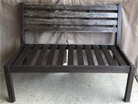 Outdoor Brown Wooden Bench