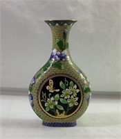 8 inch cloisonné metal vase