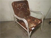 Vintage Pie Crust Metal Patio Chair