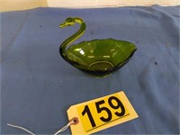 Green Glass Swan