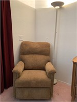 Recliner / Rocker Fabric Chair & Torchiere Lamp