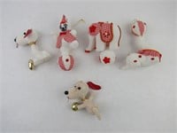 Red & White Animal Ornaments