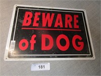 Metal Beware of Dog Sign