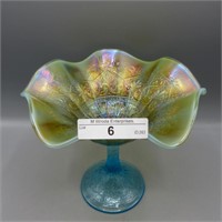 Nwood Heart & Flowers compote, aqua opal