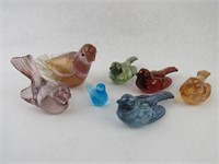 Colored Glass Birds