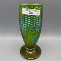 Nwood elec green corn vase w/ stalk base.