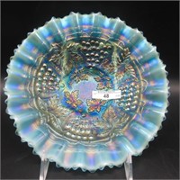 Nwood 9" pastel aqua opal Grape & Cable PCE bowl