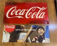 Coke Lighted Merch Logos 17" x 9.5" Smile Lot 6