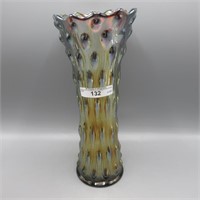 Millersburg 9.5" purple Hobnail Swirl vase.