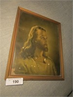 Framed Jesus Lithograph