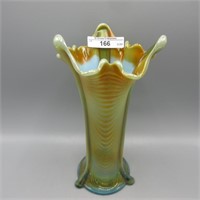 Nwood 8.25" AO Drapery vase, leans butterscotch.