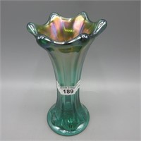 Imp. 5.5" teal Morning Glory vase