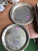 Silver plate serving trays