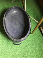 enamel ware roasting pan w lid