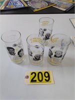 4 Pittsburgh Steelers Glasses